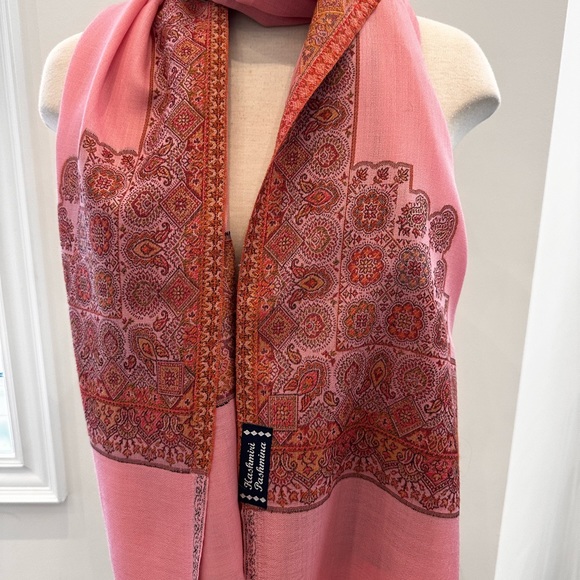 Beautiful Pink Kashmiri Pashmina Stole Scarf Wrap Shawl - Picture 1 of 10